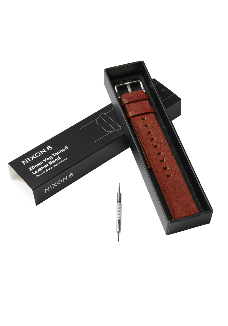 20mm Veg Tanned Leather Band - Cognac - Image 4