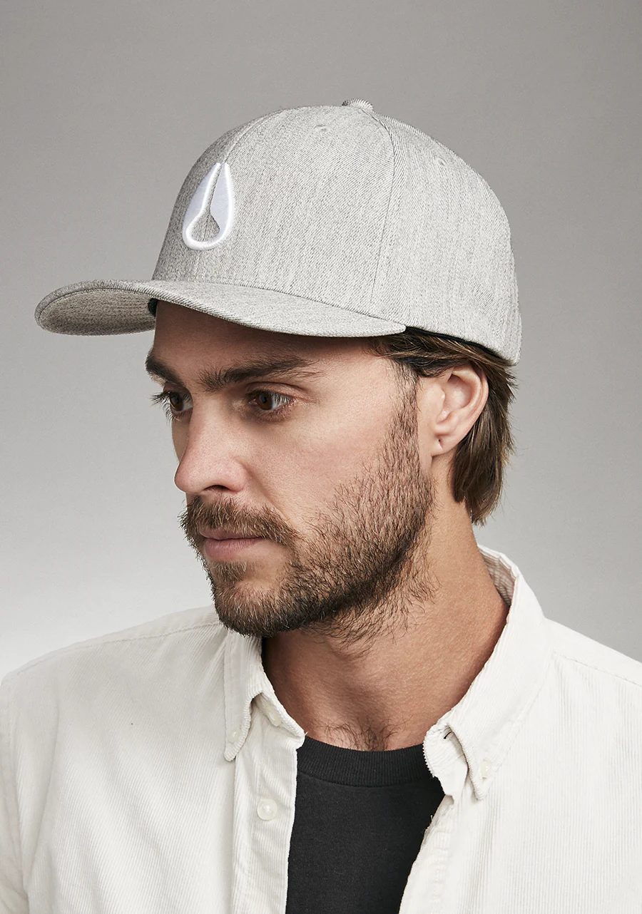 Deep Down Snapback - Heather Gray / White - Image 5