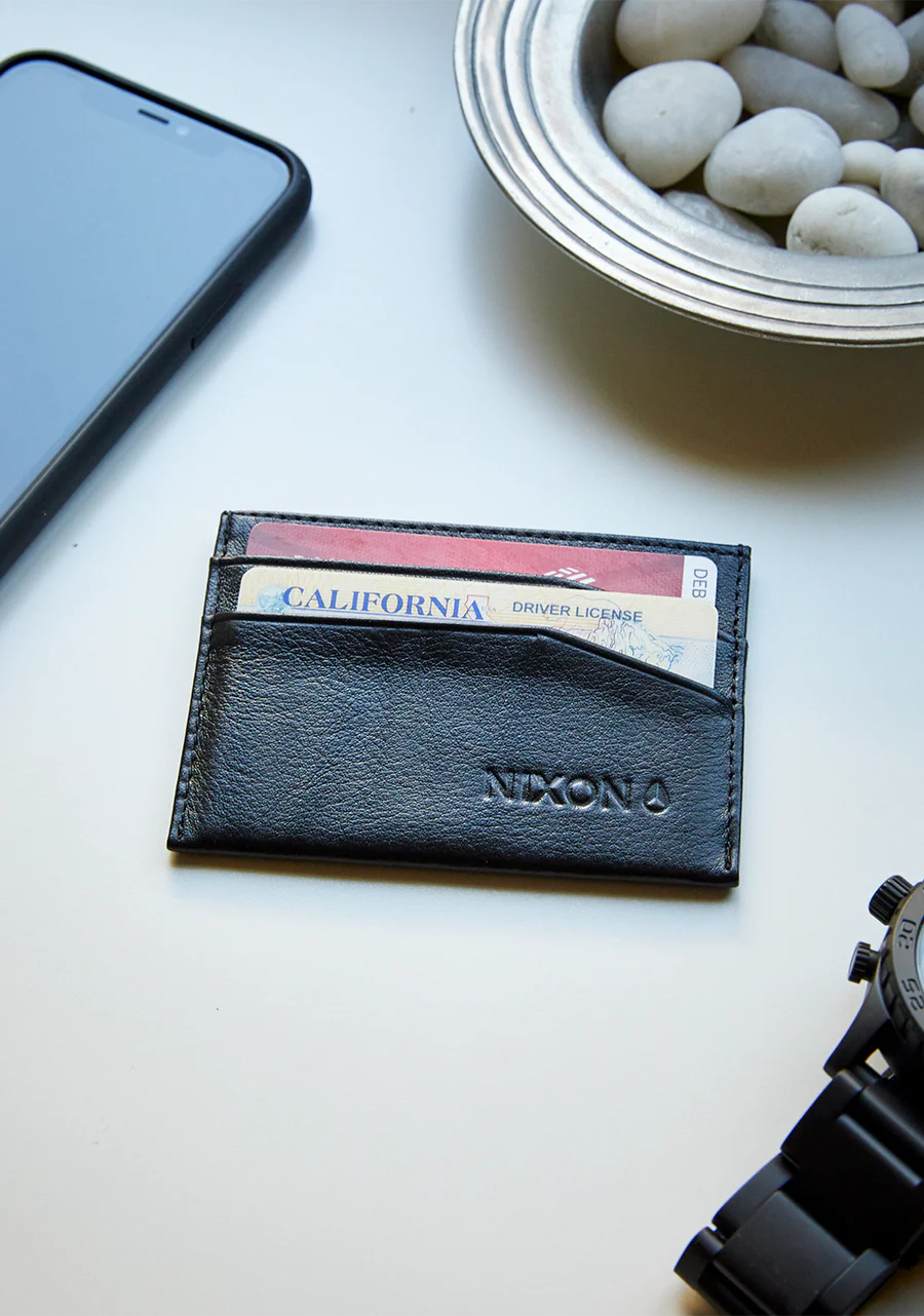 Flaco Leather Card Wallet - Black - Image 5